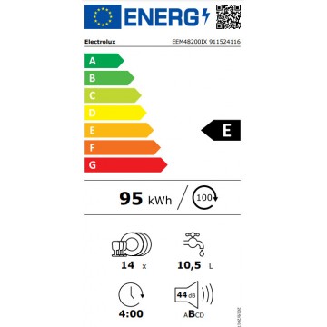 Electrolux EEM48200IX Εντοιχιζόμενο Πλυντήριο Πιάτων για 14 Σερβίτσια Π59.6xY81.8εκ. Λευκό